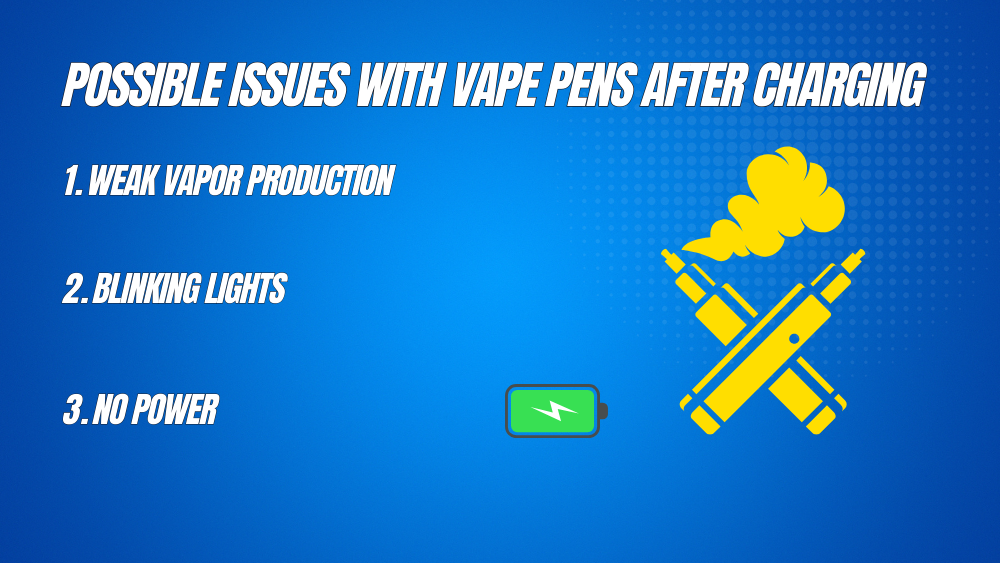 Possible Issues with Vape Pens After Charging