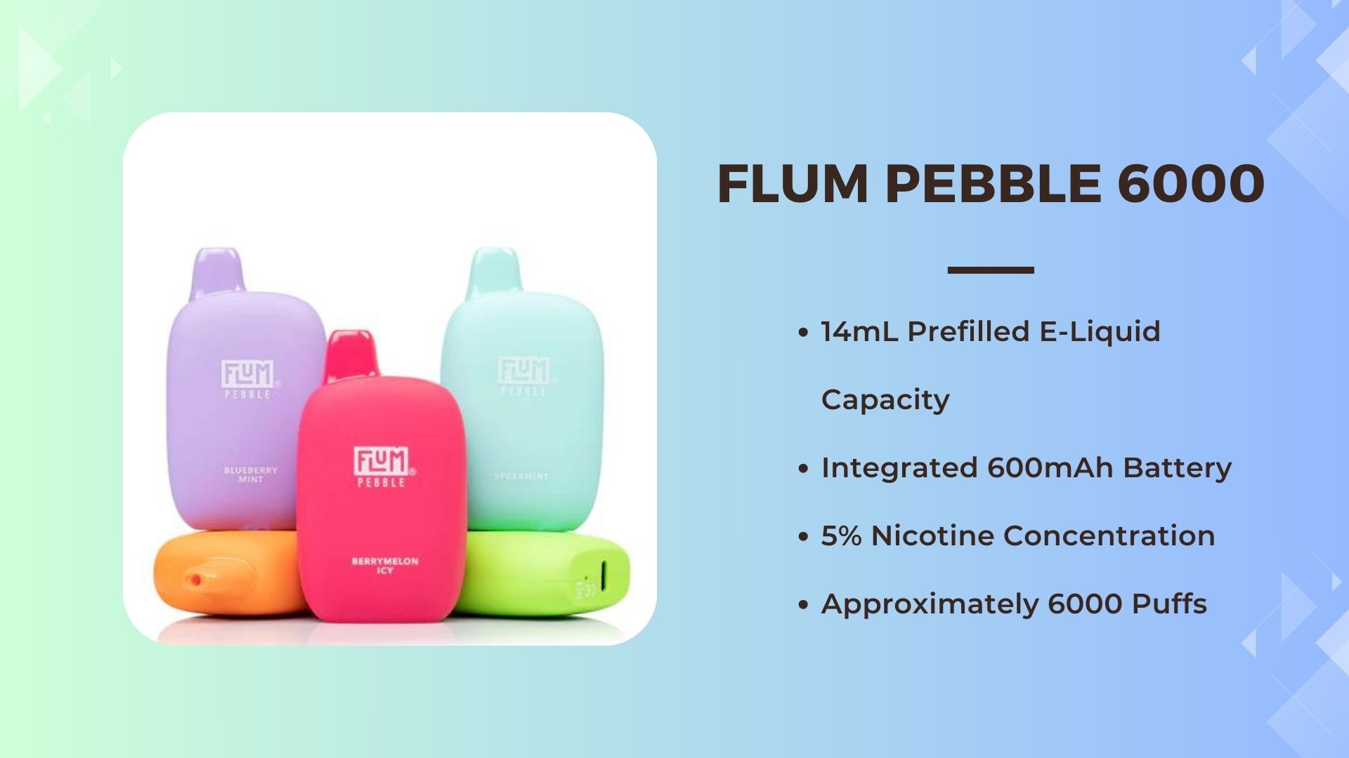 Flum Pebble 6000 Disposable Vapes
