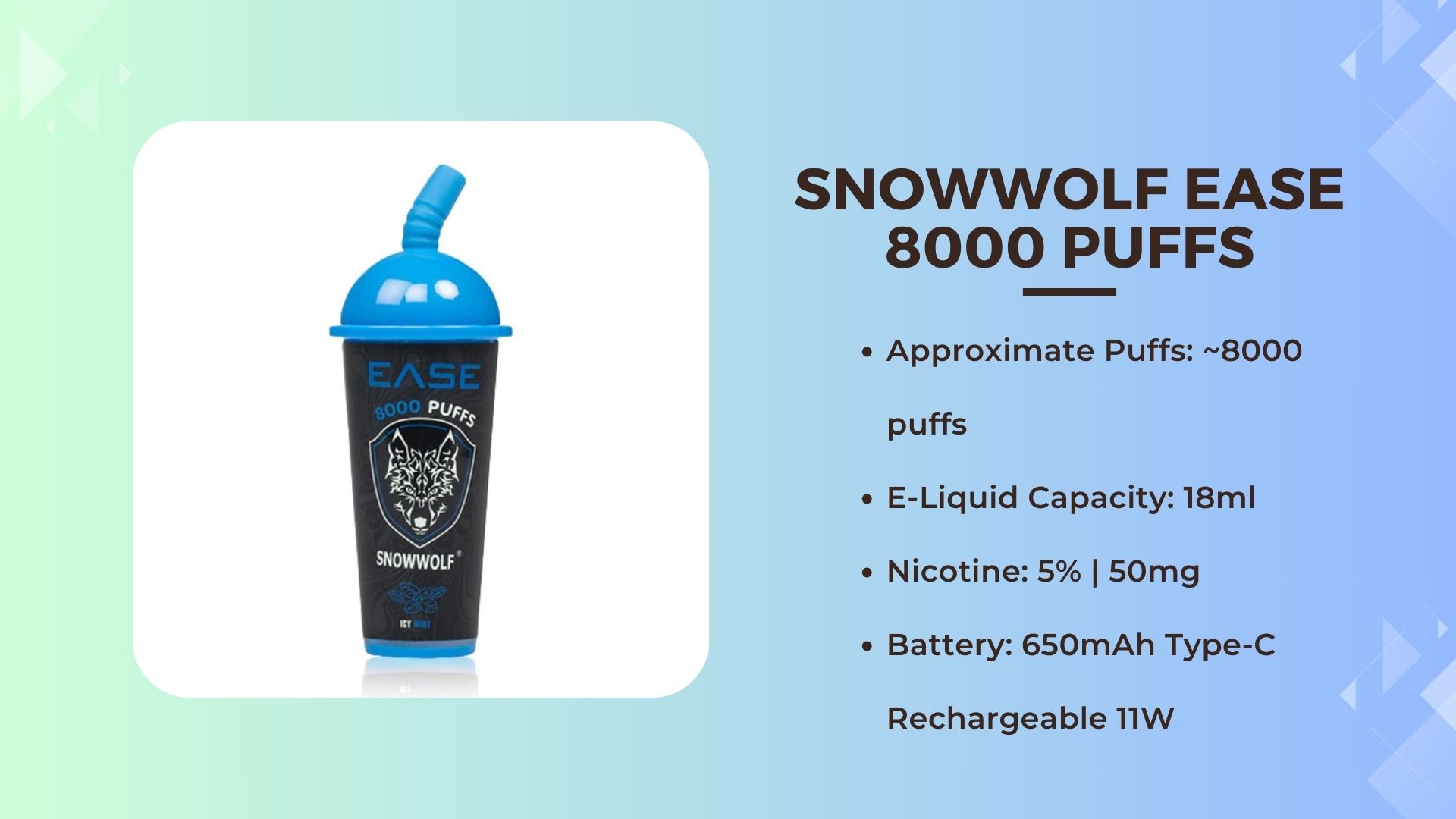 SnowWolf Ease Disposable Vapes