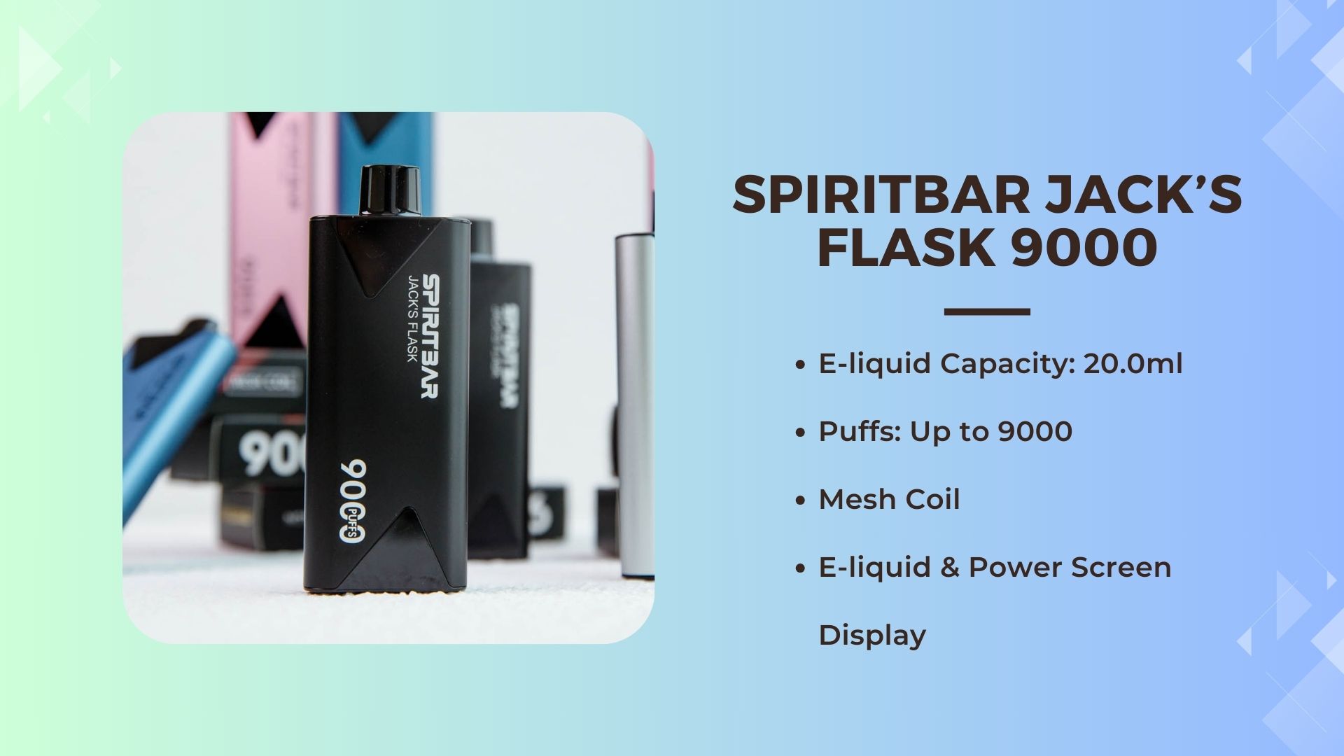 Spiritbar Jack’s Flask 9000 Puffs Disposable Vape