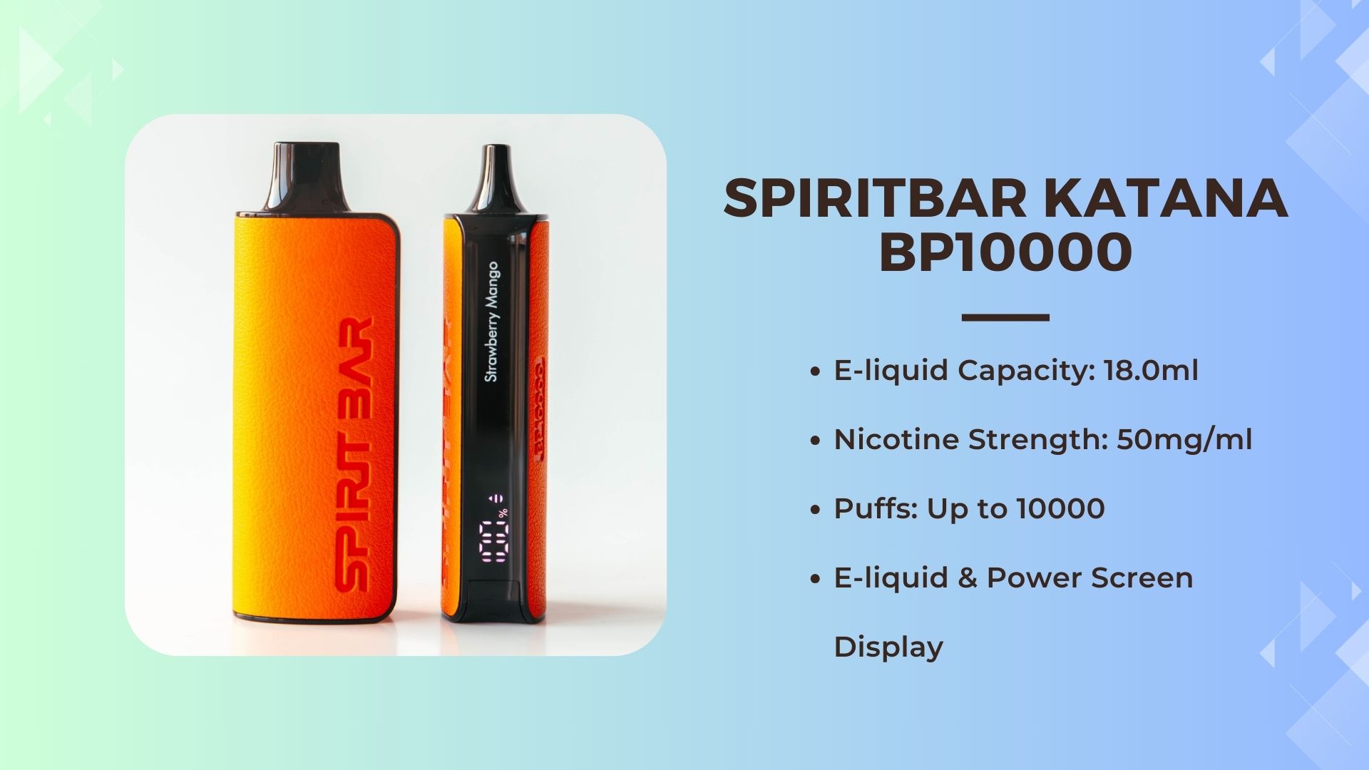 Spiritbar Katana BP10000 Disposable Vape